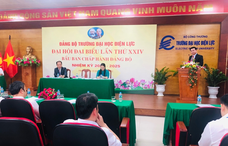 Trường Đại học Điện lực tổ chức Đại hội Đảng bộ trường khóa XXIV Trường Đại học Điện lực tổ chức Đại hội Đảng bộ trường khóa XXIV