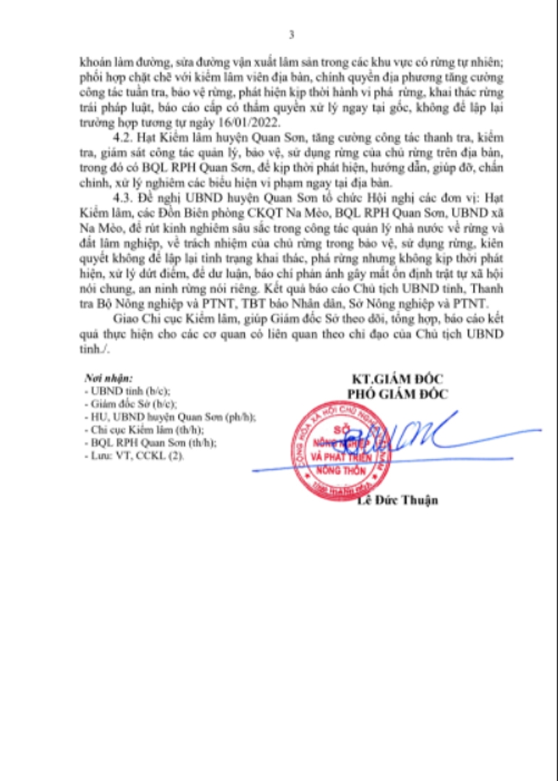 Tỉnh Thanh Hóa cần xử lý nghiêm tập thể, cá nhân để xảy ra nhiều vụ phá rừng Tỉnh Thanh Hóa cần xử lý nghiêm tập thể, cá nhân để xảy ra nhiều vụ phá rừng
