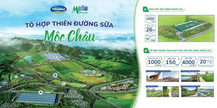 Mộc Châu Milk và Vinamilk khởi công Tổ hợp thiên đường sữa Mộc Châu Mộc Châu Milk và Vinamilk khởi công Tổ hợp thiên đường sữa Mộc Châu
