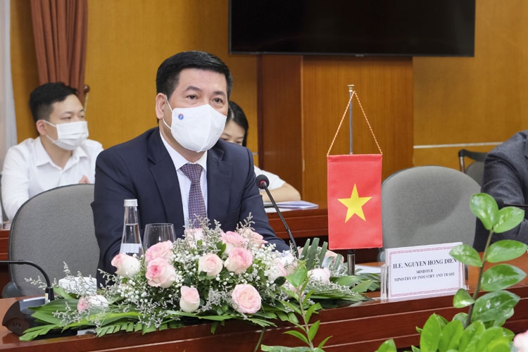 Bộ trưởng Nguyễn Hồng Diên tiếp xã giao Đại sứ, Trưởng Phái đoàn Liên minh châu Âu tại Việt Nam