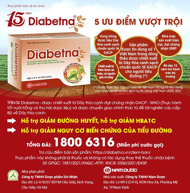 Diabetna 15 năm: Hành trình thắp sáng niềm tin cho người tiểu đường Diabetna 15 năm: Hành trình thắp sáng niềm tin cho người tiểu đường