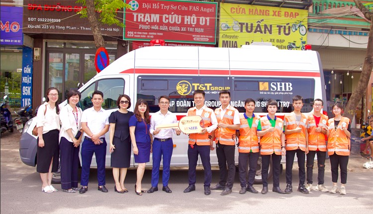 Tập đoàn T&T Group và SHB tặng xe cứu thương cho Đội hỗ trợ sơ cứu FAS Angel Hà Nội Tập đoàn T&T Group và SHB tặng xe cứu thương cho Đội hỗ trợ sơ cứu FAS Angel Hà Nội