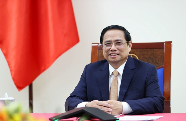 Thu tuong Pham Minh Chinh dien dam voi Thu tuong Han Quoc hinh anh 1