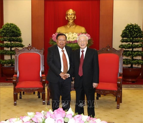 Tổng Bí thư, Chủ tịch nước Nguyễn Phú Trọng tiếp Tổng Bí thư, Chủ tịch nước Lào tong bi thu chu tich nuoc nguyen phu trong tiep tong bi thu chu tich nuoc lao