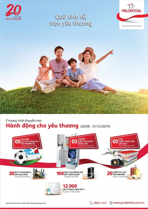 prudential viet nam trien khai chuong trinh khuyen mai hanh dong cho yeu thuong