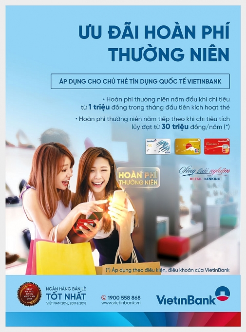 uu dai hoan phi thuong nien cho chu the tin dung quoc te vietinbank