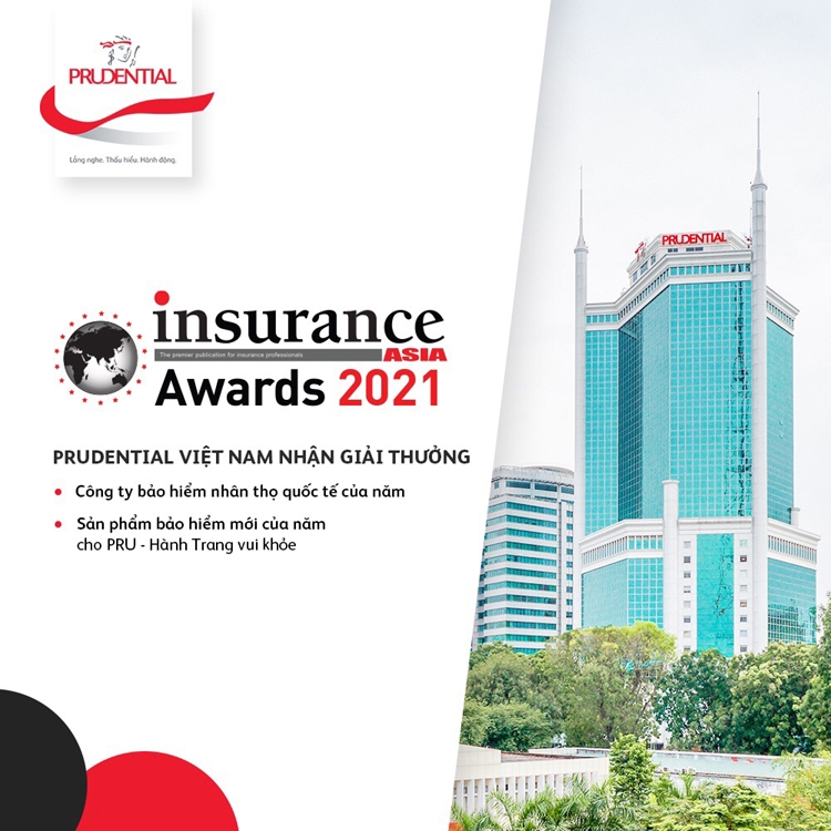 Prudential Việt Nam nhận giải thưởng kép tại Insurance Asia Awards 2021 Prudential Việt Nam nhận giải thưởng kép tại Insurance Asia Awards 2021