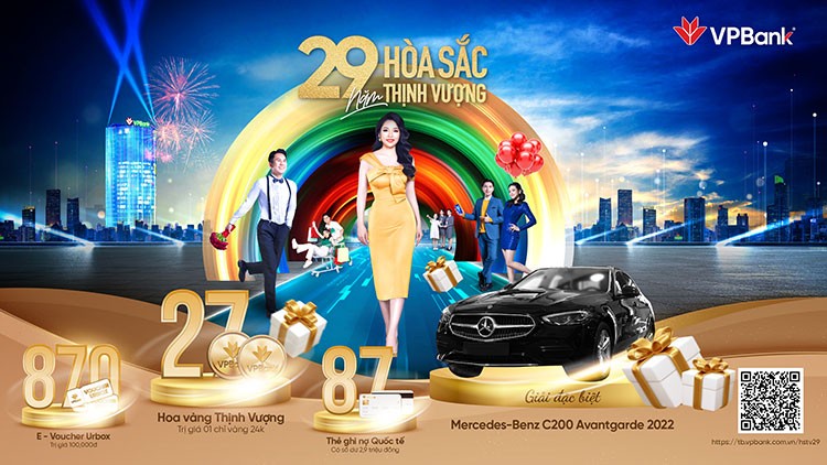 Trúng ngay ô tô Mercedes khi tham gia tiệc sinh nhật 29 tuổi của Ngân hàng Việt Nam Thịnh Vượng Trúng ngay ô tô Mercedes khi tham gia tiệc sinh nhật 29 tuổi của Ngân hàng Việt Nam Thịnh Vượng