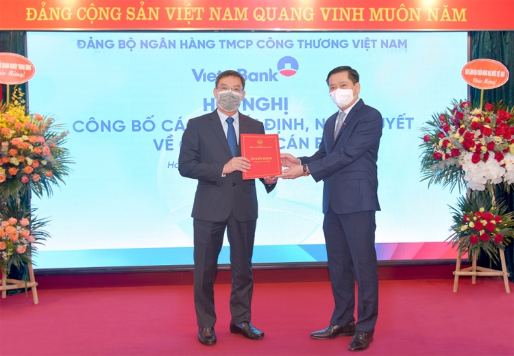 VietinBank kiện toàn chức danh Bí thư Đảng ủy, Chủ tịch HĐQT,  Phó Tổng giám đốc phụ trách Ban Điều hành
