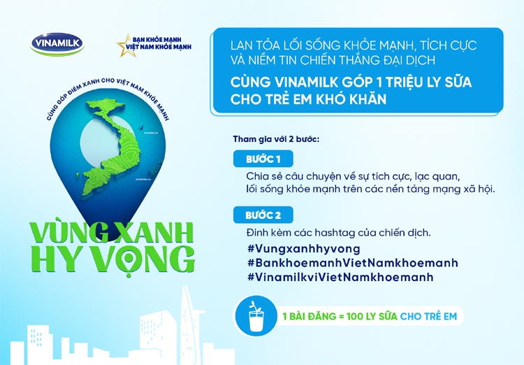 Cùng góp điểm xanh, cho Việt Nam khỏe mạnh – Hoạt động của Vinamilk để mang1 triệu ly sữa cho trẻ em khó khăn Cùng góp điểm xanh, cho Việt Nam khỏe mạnh – Hoạt động của Vinamilk để mang1 triệu ly sữa cho trẻ em khó khăn