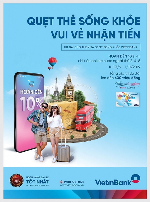 hoan den 500000 vnd khi chi tieu bang the visa debit song khoe