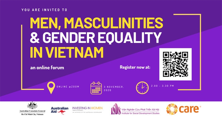 Sắp diễn ra diễn đàn trực tuyến “Nam giới, Nam tính và Bình đẳng giới tại Việt Nam” sap dien ra dien dan truc tuyen nam gioi nam tinh va binh dang gioi tai viet nam