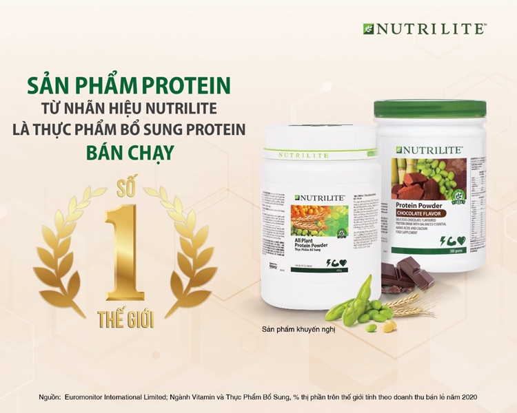 Dòng sản phẩm Nutrilite Protein đạt danh hiệu bán chạy số 1 thế giới Dòng sản phẩm Nutrilite Protein đạt danh hiệu bán chạy số 1 thế giới