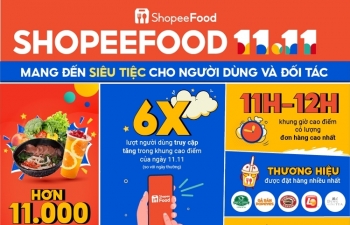Sự kiện “ShopeeFood 11/11” mang đến siêu tiệc cho hàng triệu người dùng và đối tác
