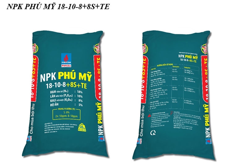 NPK Phú Mỹ ra mắt dòng công thức mới NPK Phú Mỹ 18-12-8+TE và 18-10-8+8S+TE NPK Phú Mỹ ra mắt dòng công thức mới NPK Phú Mỹ 18-12-8+TE và 18-10-8+8S+TE