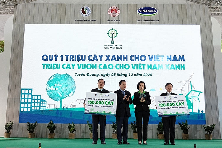Vinamilk hoàn thành mục tiêu trồng hơn 1,1 triệu cây xanh cho Việt Nam trong năm 2020 Vinamilk hoàn thành mục tiêu trồng hơn 1,1 triệu cây xanh cho Việt Nam trong năm 2020