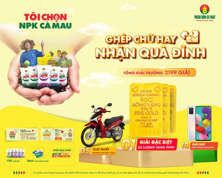 Nông dân hứng khởi với chương trình “Ghép chữ ngay – Nhận quà đỉnh” của NPK Cà Mau