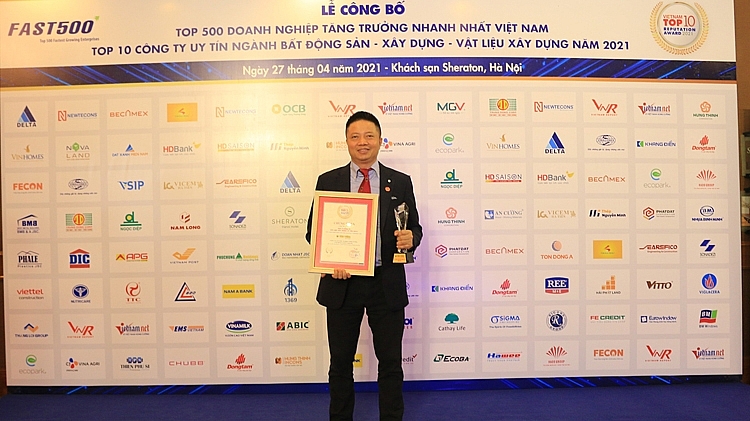 Vĩnh Tường được công nhận là công ty vật liệu xây dựng uy tín năm 2021