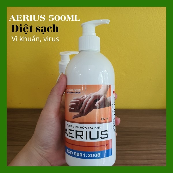 Dung dịch rửa tay khô Aerius chai 500ml nghi ngờ là mỹ phẩm giả Dung dịch rửa tay khô Aerius chai 500ml nghi ngờ là mỹ phẩm giả