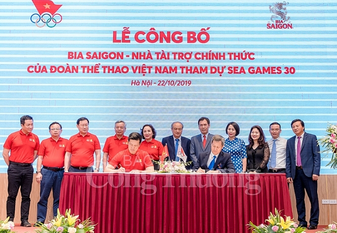 bia saigon la nha tai tro chinh thuc cua doan the thao viet nam tham du sea games 30