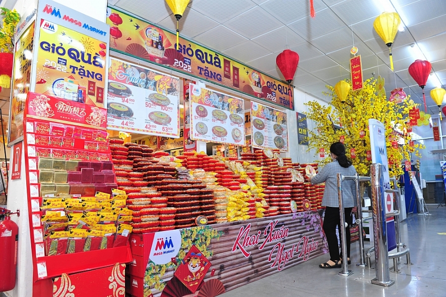 Quầy bánh mứt truyền thống tại MM Mega Market Quầy bánh mứt truyền thống tại MM Mega Market