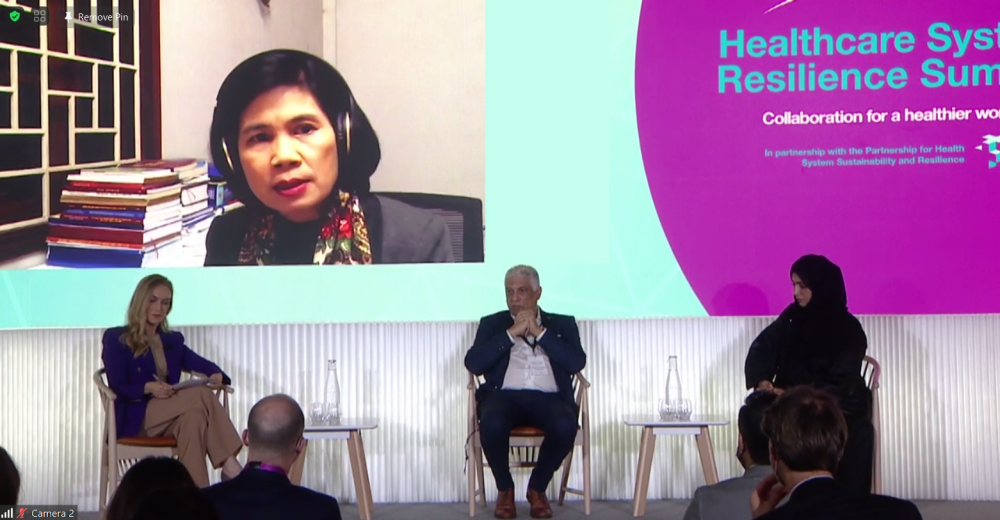 TS. Trần Thị Mai Oanh phát biểu trực tuyến tại Hội nghị thượng đỉnh về tăng cường sức chống chịu của hệ thống y tế TS. Trần Thị Mai Oanh phát biểu trực tuyến tại Hội nghị thượng đỉnh về tăng cường sức chống chịu của hệ thống y tế