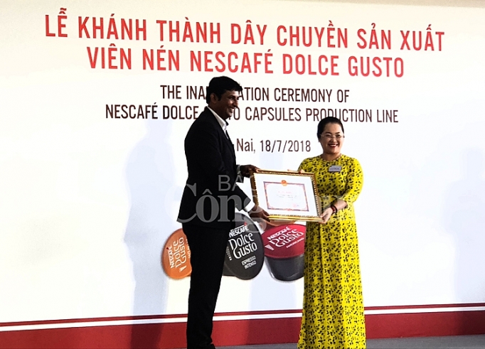 khanh thanh day chuyen san xuat vien nen nescafe dolce gusto