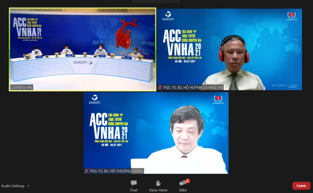 Hội thảo khoa học trực tuyến “Từ ACC đến VNHA 2021” – phiên dành cho các chuyên gia y tế khu vực miền miền Bắc ngày 3/7/2021