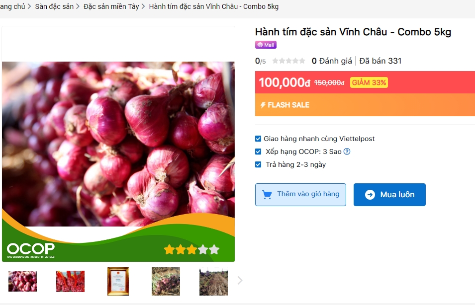 Nông sản miền núi đến với người tiêu dùng qua thương mại điện tử