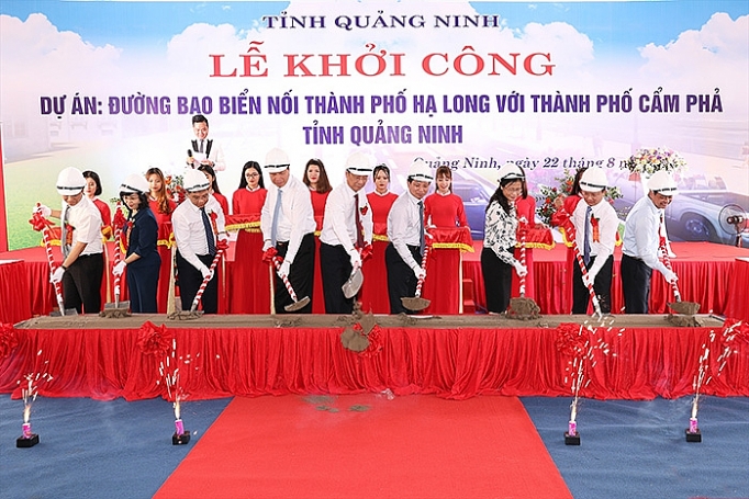 Quảng Ninh: Khởi công đường bao biển Hạ Long - Cẩm Phả quang ninh khoi cong duong bao bien ha long cam pha