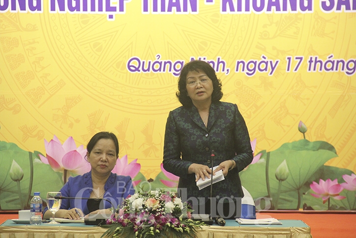 Phó Chủ tịch nước Đặng Thị Ngọc Thịnh Kiểm tra, giám sát công tác thi đua khen thưởng tại TKV pho chu tich nuoc dang thi ngoc thinh kiem tra giam sat cong tac thi dua khen thuong tai tkv