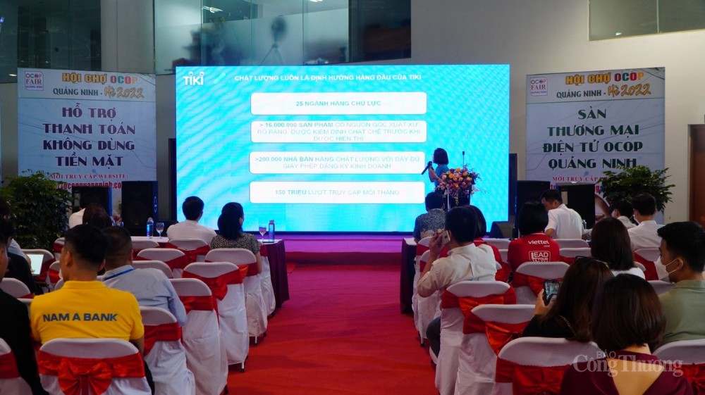 Nhiều sản thương mại điện tử lớn đã phối hợp cùng Sở Công Thương Quảng Ninh tổ chức các buổi hướng dân các đơn vị đưa sản phẩm OCOP bán trên các sàn