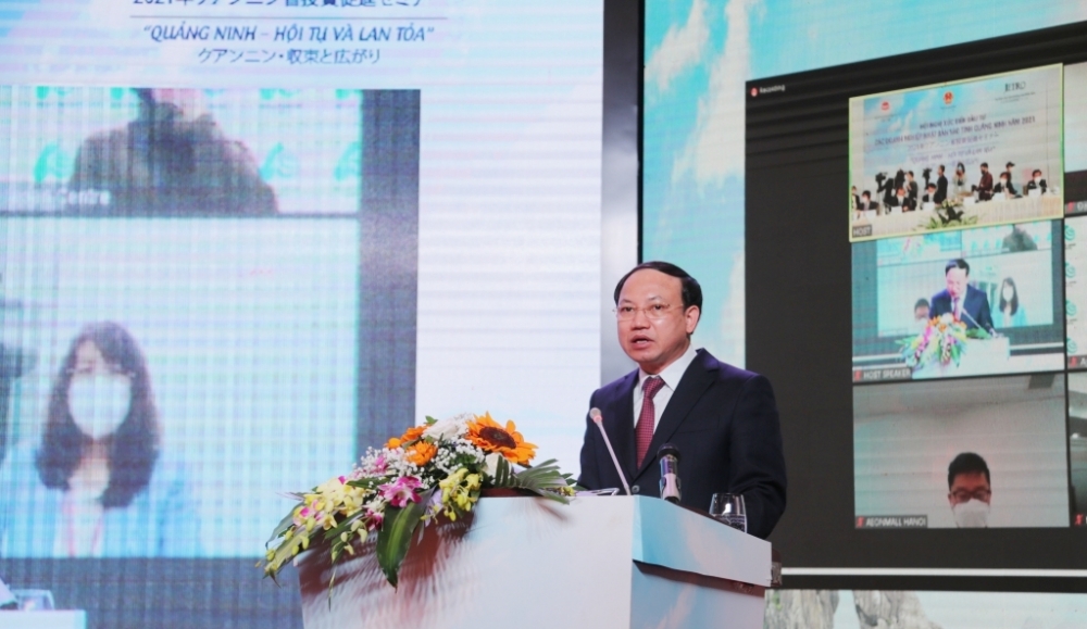 Bí thư Tỉnh ủy Quảng Ninh - Ông Nguyễn Xuân Ký tin tưởng với những cam kết đồng hành mạnh mẽ của chính quyền tỉnh Quảng Ninh sẽ mở ra cơ hội mới, tương lai mới về mối quan hệ hữu nghị, về đầu tư, hợp tác thương mại giữa doanh nghiệp, các tổ chức xúc tiến của Nhật Bản với Quảng Ninh. Bí thư Tỉnh ủy Quảng Ninh - Ông Nguyễn Xuân Ký tin tưởng với những cam kết đồng hành mạnh mẽ của chính quyền tỉnh Quảng Ninh sẽ mở ra cơ hội mới, tương lai mới về mối quan hệ hữu nghị, về đầu tư, hợp tác thương mại giữa doanh nghiệp, các tổ chức xúc tiến