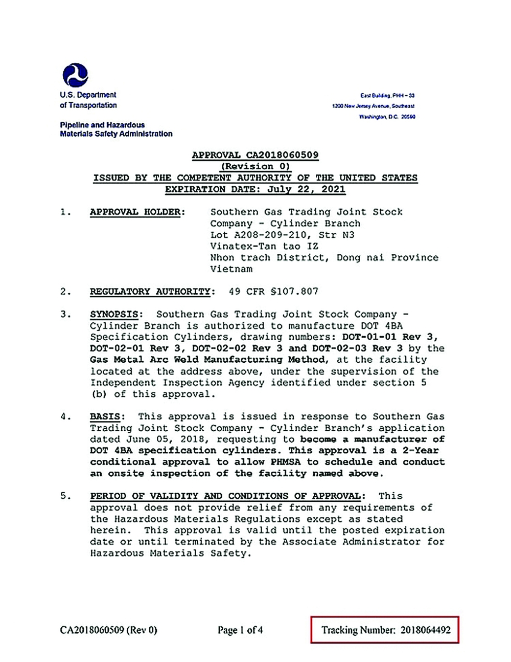 First Vietnam firm granted US certificate for LPG cylinders first vietnam firm granted us certificate for lpg cylinders