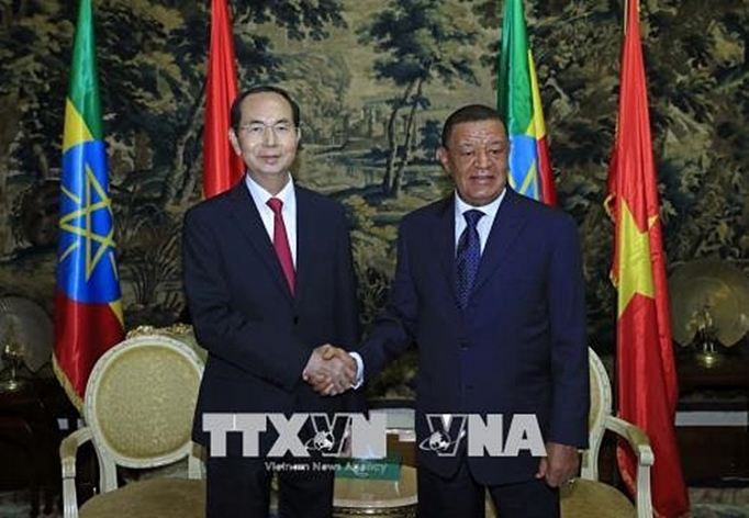 Chủ tịch nước Trần Đại Quang hội đàm với Tổng thống Ethiopia chu tich nuoc tran dai quang hoi dam voi tong thong ethiopia