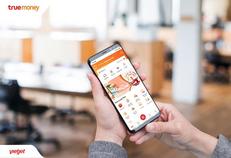 trien khai ban ve may bay vietjet tren vi dien tu truemoney