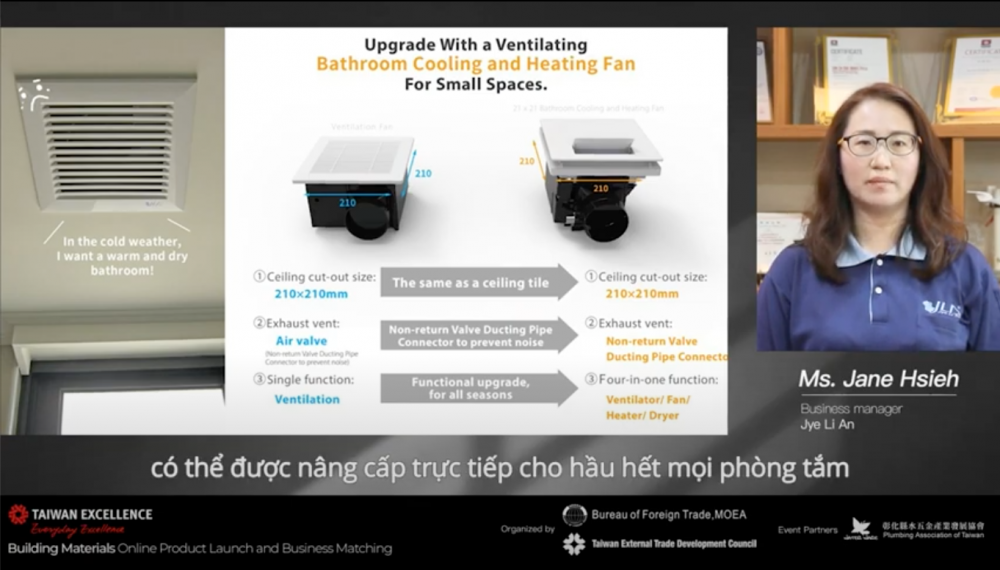 Hội thảo trực tuyến về Vật liệu xây dựng Taiwan Excellence 