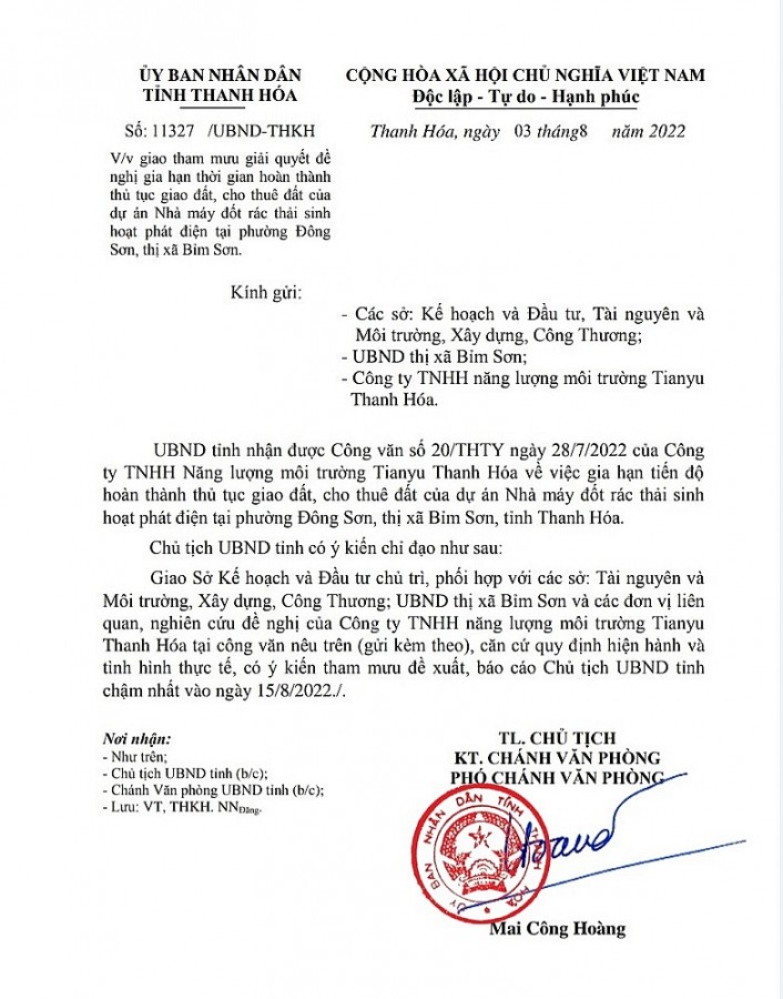 Thanh Hóa: Dự án Nhà máy đốt rác thải 90 triệu USD còn gia hạn đến bao giờ ? Thanh Hóa: Dự án Nhà máy đốt rác thải 90 triệu USD còn gia hạn đến bao giờ ?