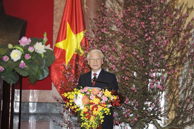 tong bi thu chu tich nuoc chuc tet lanh dao dong bao va chien si