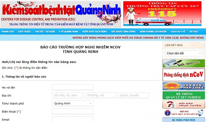 nguoi dan quang ninh co the bao dich ncov truc tuyen
