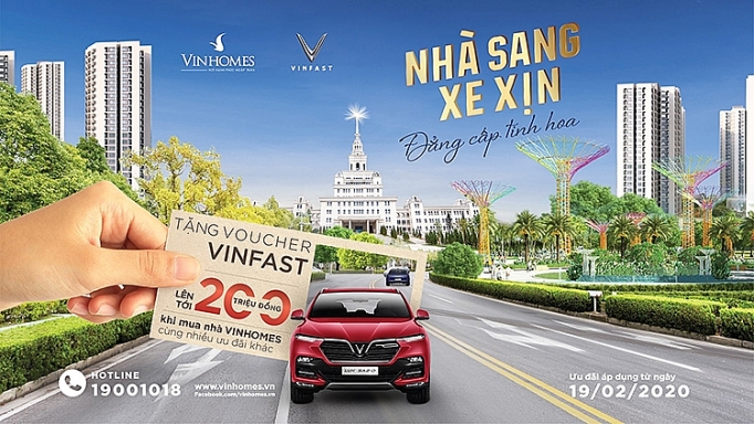 mua nha vinhomes tang voucher xe vinfast len toi 200 trieu