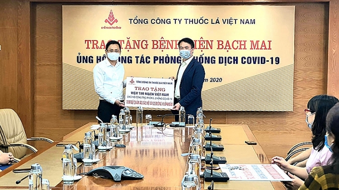 vinataba ung ho benh vien bach mai cong tac phong chong dich covid 19