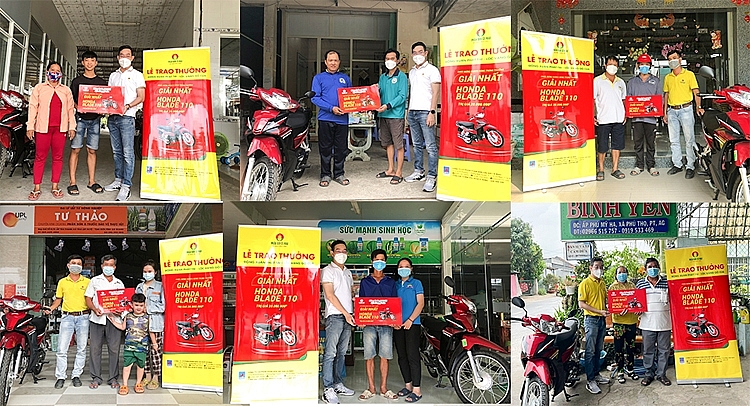 Phân Bón Cà Mau trao tặng xe Honda Blade 110 cho người trúng giải