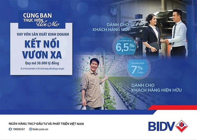 BIDV - Cho vay duy trì sản xuất kinh doanh mùa Covid 19, lãi suất từ 6,5%/năm bidv cho vay duy tri san xuat kinh doanh mua covid 19 lai suat tu 65nam