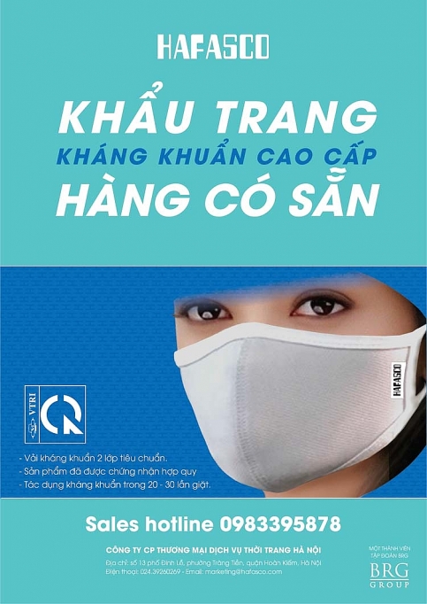 Thành viên Tập đoàn BRG cung cấp khẩu trang hai lớp vải kháng khuẩn chất lượng cao thanh vien tap doan brg cung cap khau trang hai lop vai khang khuan chat luong cao
