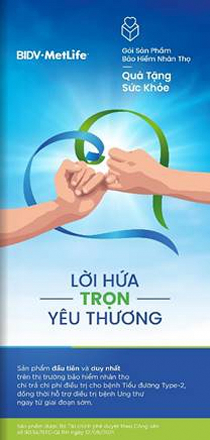 Sản phẩm Quà tặng sức khỏe là sản phẩm đầu tiên và duy nhất trên thị trường bảo hiểm nhân thọ chi trả chi phí điều trị cho bệnh tiểu đường Type-2, đồng thời hỗ trợ điều trị bệnh ung thư ngay từ giai đoạn sớm. Sản phẩm Quà tặng sức khỏe là sản phẩm đầu tiên và duy nhất trên thị trường bảo hiểm nhân thọ chi trả chi phí điều trị cho bệnh tiểu đường Type-2, đồng thời hỗ trợ điều trị bệnh ung thư ngay từ giai đoạn sớm.