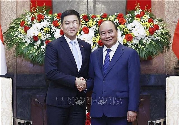 Chủ tịch nước Nguyễn Xuân Phúc tiếp Chủ tịch Quốc hội Singapore Tan Chuan Jin Chủ tịch nước Nguyễn Xuân Phúc tiếp Chủ tịch Quốc hội Singapore Tan Chuan Jin