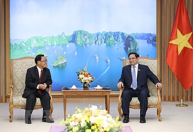 Thủ tướng Phạm Minh Chính tiếp đồng chí Khamphan Phommathat, Ủy viên Bộ Chính trị, Bí thư Trung ương Đảng, Chủ nhiệm Ban Kiểm tra Trung ương Đảng NDCM Lào, Trưởng Ban chống tham nhũng Trung ương, Tổng Thanh tra Nhà nước Lào Thủ tướng Phạm Minh Chính tiếp đồng chí Khamphan Phommathat, Ủy viên Bộ Chính trị, Bí thư Trung ương Đảng, Chủ nhiệm Ban Kiểm tra Trung ương Đảng NDCM Lào, Trưởng Ban chống tham nhũng Trung ương, Tổng Thanh tra Nhà nước Lào