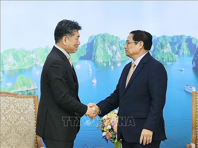Thủ tướng Phạm Minh Chính tiếp Bộ trưởng Tư pháp Nhật Bản Furukawa Yoshihisa