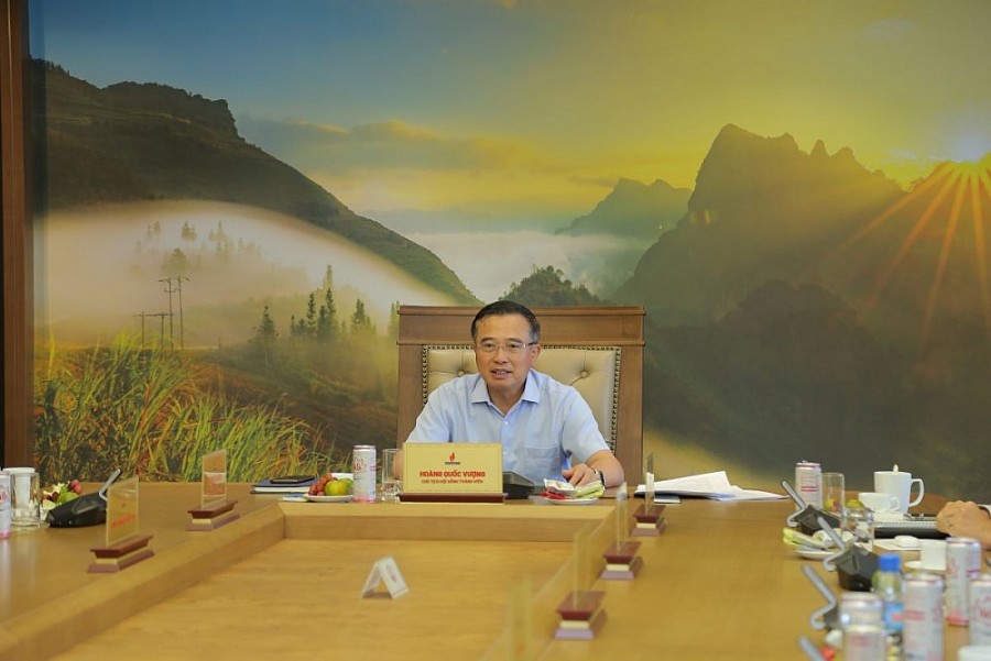 Chủ tịch HĐTV Petrovietnam Hoàng Quốc Vượng phát biểu chỉ đạo Chủ tịch HĐTV Petrovietnam Hoàng Quốc Vượng phát biểu chỉ đạo